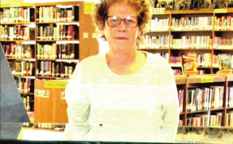 Displayer for the month of May at Rhoads Memorial Library is Eileen Womack. She is sharing her collection of spring youngsters, including bunnies, lambs, and chicks.