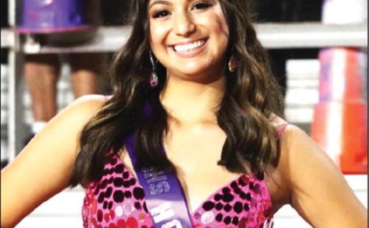 Dimmitt High School Homecoming Queen – Kriselle Ramirez (top photo). She was escorted onto the field by her parents. DHS Homecoming Queen’s Court: (front row, left to right) Kriselle Ramirez, Kennia Silva, Makayla Delgado, (back row) Rosalinda Comparan, Carla Medina, Beatriz Lozano, Marco Chavez (escort). The Flame King and Queen were Beatriz Lozano and Pablo Perez.