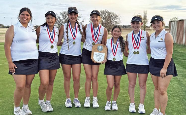 Happy Cowgirls Golf are District Champs Scout Atwood took first overall Bree Reinart placed second overall