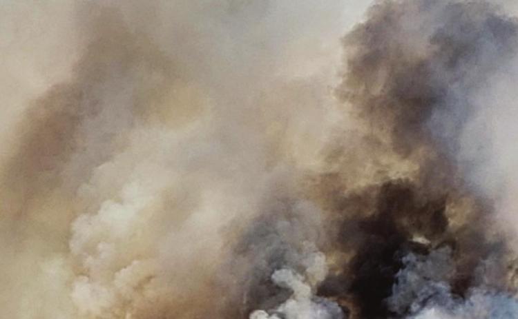 Local fire departments battled a fire in a corn field on CR 516 last Friday. Residents are urged to use caution even though there currently is no fire ban given the dry, windy conditions in the county.