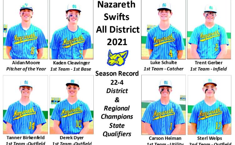 Nazareth Swifts All District 2021