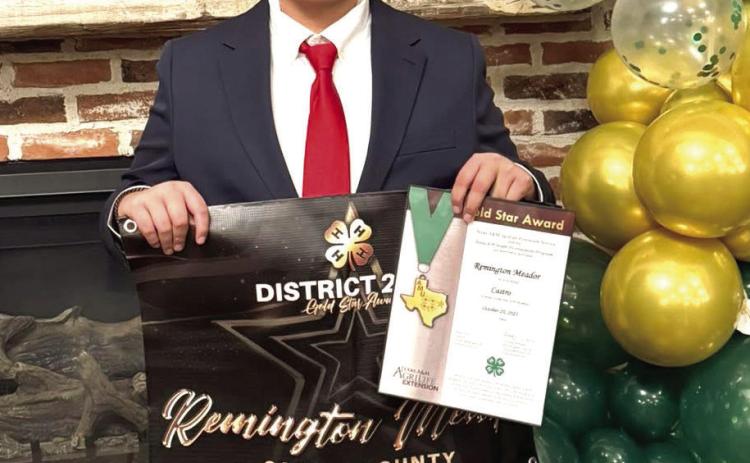The District 2 68th Annual Gold Star Banquet was held Oct. 20. Congratulations to Castro County’s Remington Meador. He was one of the 23 honorees that night! Spencer Acker also served as one of the presenters as a part of D2 Council.