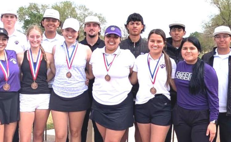 Dimmitt High School Golf Teams competed at the District tournament on March 31 at Meadowbrook Golf Course in Lubbock. The girls team placed third and the boys team placed sixth.