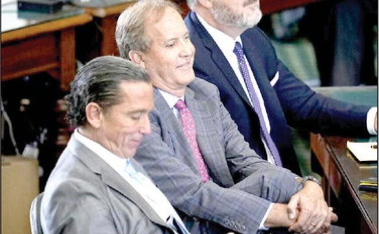 Attorney General Ken Paxton was acquitted for alleged abuse of office and corruption of the AG office. He was reinstated following the Senate impeachment trial.