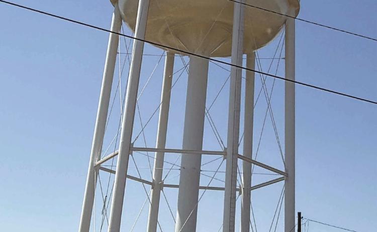 REPAIRS A PRIORITY--The newly-repaired 'HERD' water tower between Northwest and Aspen symbolizes the high priority that repair and refurbishing of city water storage facilities has been given under the leadership of City Manager Ryan Polster. City commissioners approved and adopted a long-range water supply plan at a Special Meeting August 27 at City Hall, marking a new chapter in Hereford's water situation. Hereford is credited for being proactive on water.