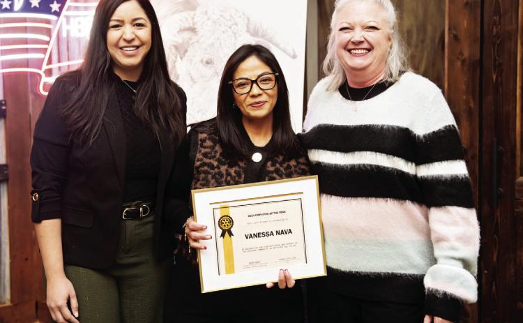 Deaf Smith County Chamber of Commerce banquet honorees included (top, right) Citizen of the Year B.J. Gililland, Chamber of Commerce Hall of Fame Brenda Fuentes (above, right) and Employee of the Year Vanessa Nava (above).