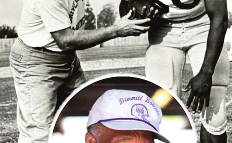 Shown with former University of Washington assistant coach Chesty Walker. Junior Coffey got his football career started at Dimmitt High School at a time when the country was in a segregation battle, but the young athlete, his coaches and teammates overcame the obstacles and he went on to make a name for himself not only in Texas, but also in collegiate and professional football.