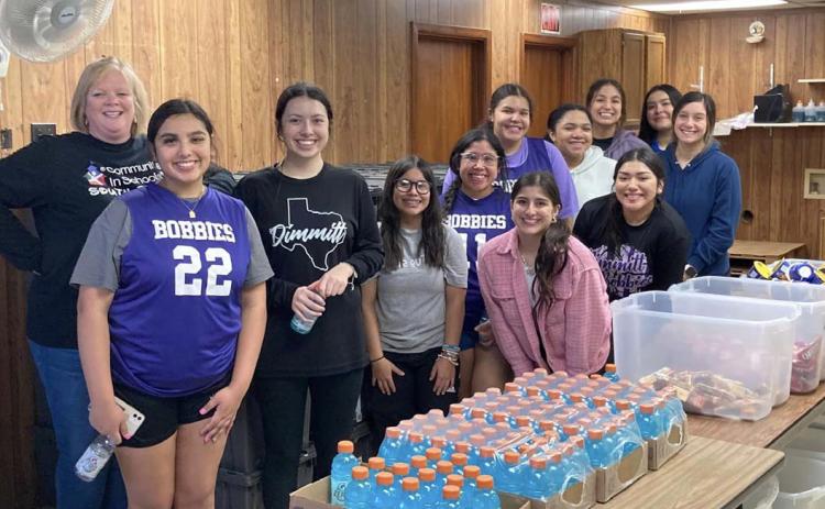 The Dimmitt Bobbies pitched in to help pack Snack Pak 4 Kids this past Monday evening under the watchful eye of Kendra Cantrell. The Bobbies are among various school, civic and church groups in Dimmitt who help pack for the program.