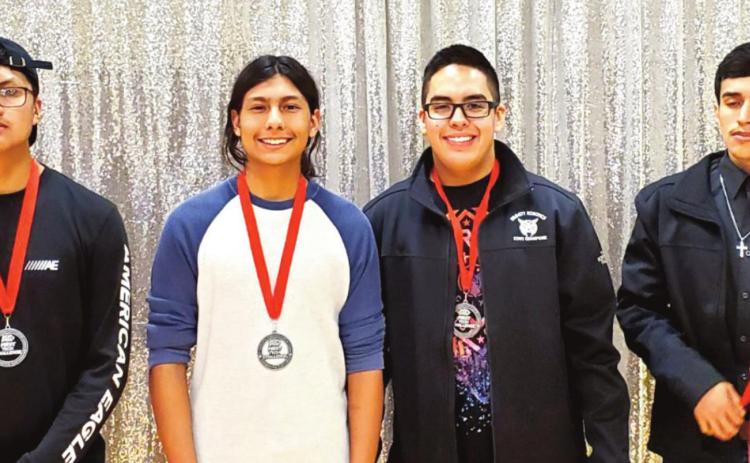 Dimmitt Robotics, Team 12398, Anthony Lopez, Christian Medina, Luigi Medrano and Darien Barrios.