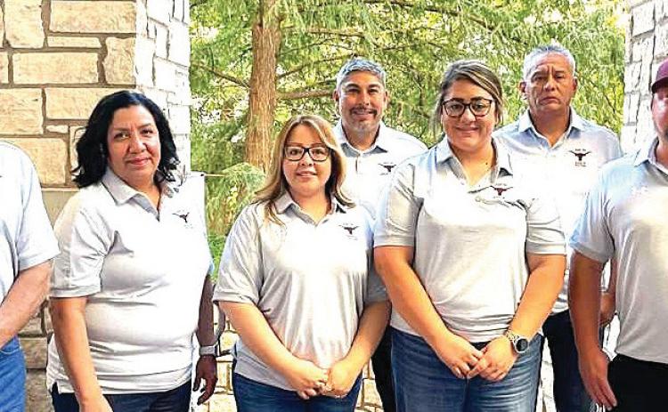 The Hart ISD school board attended the annual txEDCON conference this past weekend in San Antonio. The event is a joint event hosted by the Texas Association of School Administrators (TASA) and the Texas Association of School Boards for training to improve leadership and governance in Texas public schools. Attending were (front row) Agustin Perez, Mary Ann Carrasco, Marsela Marin, Julissa Chaves, Fabian Morales, (back row) Superintendent Juan Dominguez, and Erasmo Mata.