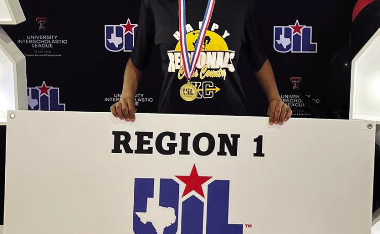 Kyla Slaghter is the 2025 Region 1 Champion and advances to the State Cross Country Meet in Round Rock October 31-November 1