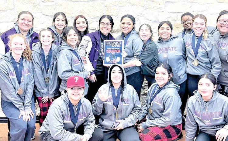 2024 Dimmitt Bobbies Powerlifting Team claims team win at Plainview Powerlifting Invitational. The team is coached by Ruby Romero.