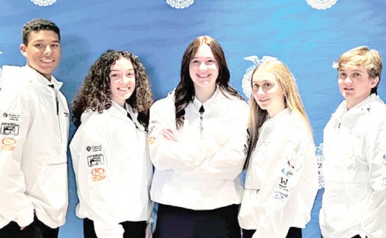 The Nazareth Panhandle Posse talent team members Max Snead, Chloe Birkenfeld, Brooklyn Birkenfeld, Taylor Wethington and Tanner Wethington start a new round of competition with a district win.