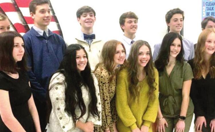 Newest members of the Naz ISD National Honor Society were inducted during a banquet.