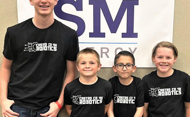 Castro County 4-H elementary team advanced to the Texas Tech GEAR robotics contest in Lubbock. There were 24 teams that advanced out of 152 elementary teams for the season. and the Castro team finished eighth.The team includes Bensen Birkenfeld, 3rd grader from Nazareth, Mason Mireles, 3rd grader from Hart, Griffin Neinast, 5th grader from Dimmitt, and Sawyer Gibson, 4th grader from Nazareth, who was unable to make the match. The team was coached by Nazareth sophomore Spencer Acker.