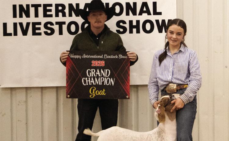 Grand Champion Goat- Bristal Hix Photo by Avary Wesley