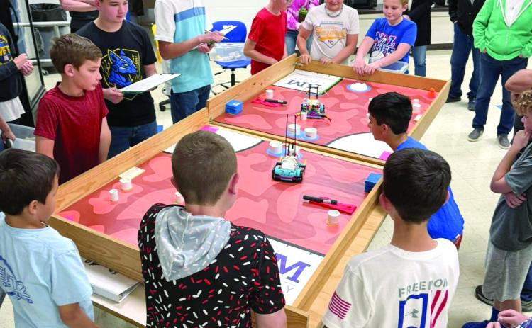 Castro County 4-H has spent the last eight weeks getting ready for the Amarillo League Texas Tech GEAR robotics contest. Our 18 youths on six teams compete on Saturday. Tuesday the teams held their own mock contest at Nazareth ISD. Thanks to Nazareth Isd for the use of the cafeteria. First Robotics Team #16617 who served as judges, mentors, and leaders for the future of robotics.
