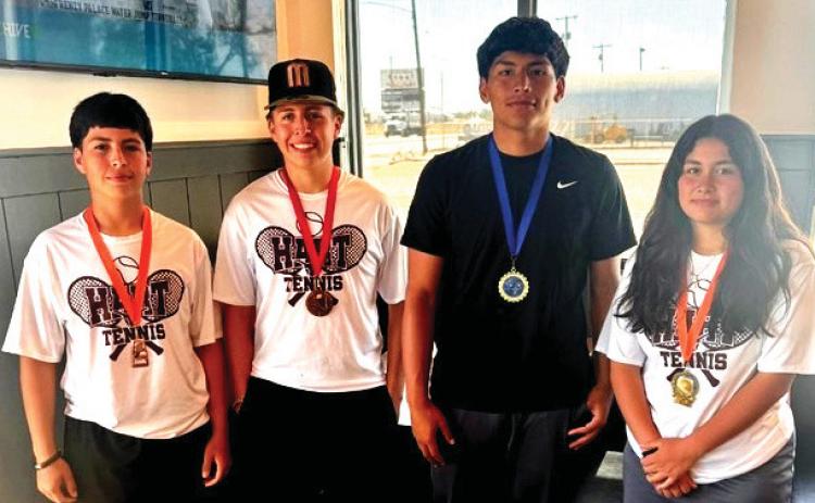 The Hart Tennis Team competed at the SPCHEA Tennis Meet in Levelland. Singles:Dominic Dominguez and Leslie Dominguez both placed 1st; Noah Marin placed 3rd;Noah Marin won consolation. The District meet is in Hart on April 21.