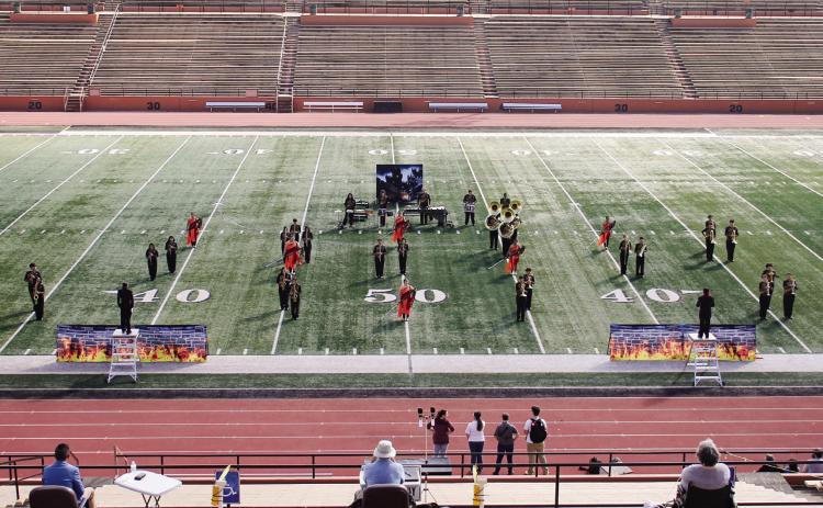Tulia Fightin’ Hornet Band competed in marching contest in Amarillo at Dick Bivens Stadium on Saturday. UIL Marching Contest will be October 17th in Amarillo.