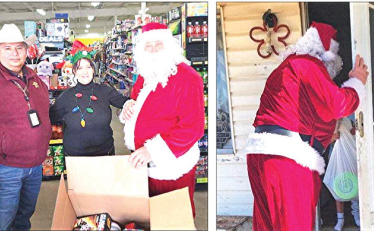 Castro County Sheriff Sal Rivera offered a big “Thanks” to everyone and all the organizations that donated to the Annual Toy Drive, including Dollar Store who made a generous contribution of toys. Rivera thanked the deputies and communications dispatchers Brittanny Llamas and Mischa Baldwin for helping organize the drive, and the deputies and jailer Brennon Garcia and Santa for backing them up to deliver presents.
