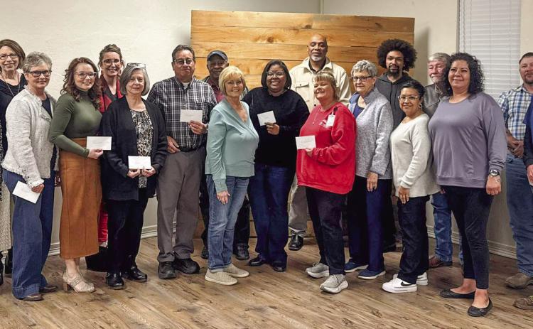 Tulia United Community Fund Allocations recepients - Shannon Hooper, Celeste Howard, Cindy Hurt, Lizzie Dutton, Ashley Venhaus, Dorothy Hulsey, Noe Gonzales, Matthew Veals, Lisa Reeves, Janelle Wafer, Sherry Thornton, Tyson Willis, Shirley Myers, D’Carlos Willis, Christian Padilla, Harold Drake, Stephanie Godino, Justin Johnson, and Bryan Ballinger