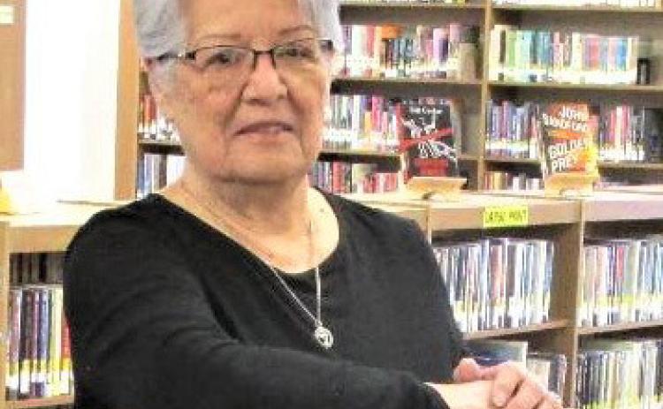 Displayer at Rhoads Memorial Library for April-May 2024 is Gloria Hernandez, who is showing various items from yester-year.