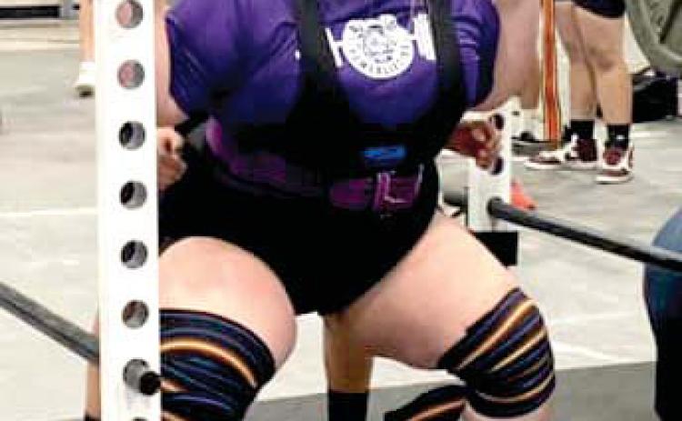 Dimmitt Bobbies powerlifter Allyson Jones won first place at the Dimmitt Invitational in weight class 259+ and is currently number one in the Region.