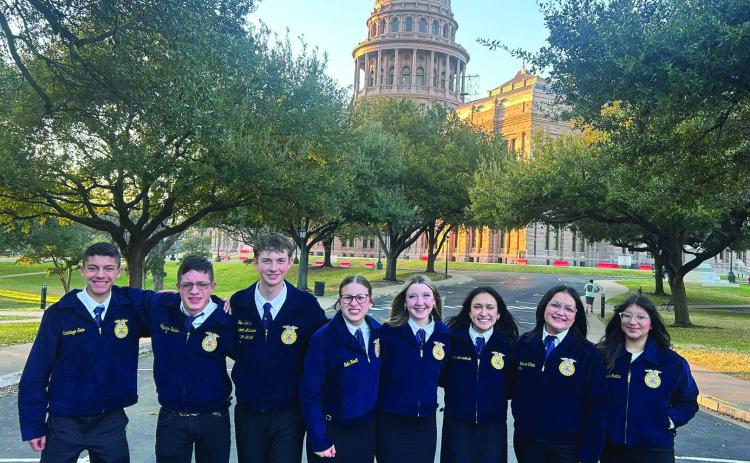 Eight of Hereford FFA students gained advocacy skills at Texas FFA Day at the Capital in Austin. The group also worked at the animal shelter the same week, and focused on the FFA Code of Ethics and plenty of content learning in our classrooms. Hereford FFA students are living out the FFA Motto: Learning to do, Doing to learn, Earning to live, Living to serve.