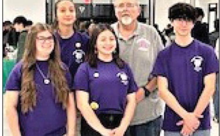 Dimmitt Robotics #15151 advanced to the UIL 1-4A State Robotics championships. Anistynn Birdwell, Sarah Morales, Pablo Perez, Riley Ramos and advisor Coach Don Bell.