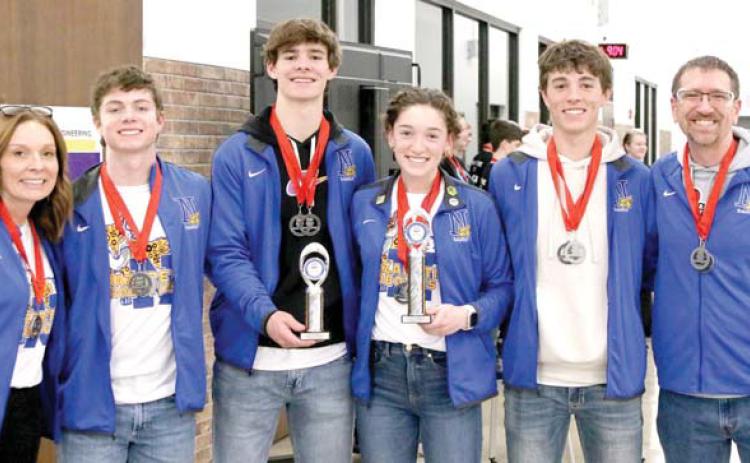 Nazareth Robotics #16611 won the coveted Inspire Award at the League Championships this past weekend and are advancing to the Regionals’ meet: Coach Heather Birkenfeld, Tell Bagley, Luke Schulte, Chloe Birkenfeld, Tanner Birkenfeld and Coach Robert O’Conner