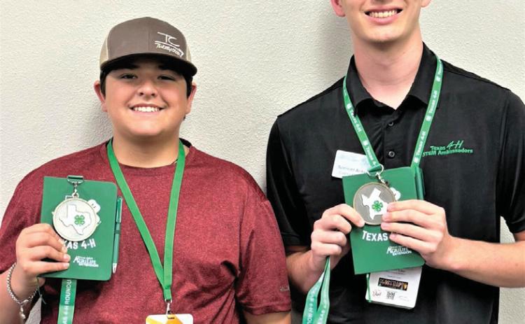 Castro County Remington Meador and Spencer Acker placed 4th in Open Educational Presentation at Texas 4-H Roundup. Their presentation was on restoring historical markers in the county.
