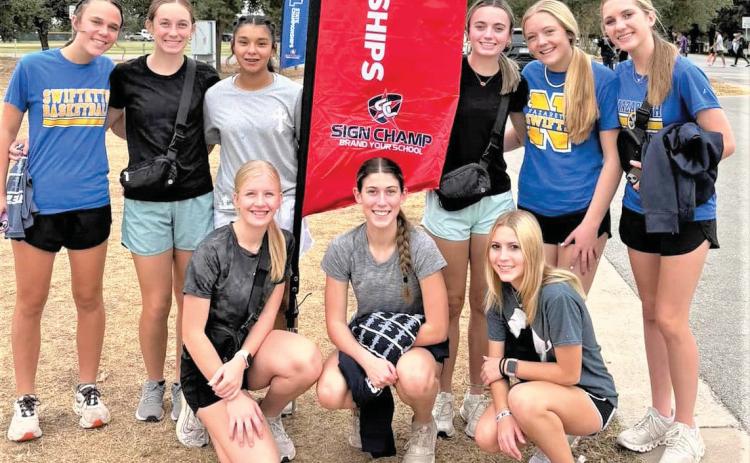 Nazareth Swiftettes XC Team placed fourth at the state meet in Round Rock on Saturday. The team is coached by Eric Schilling.