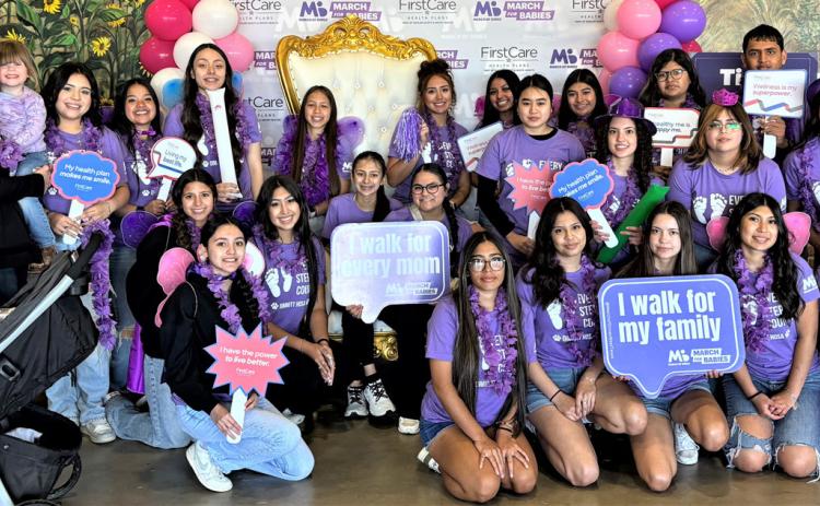 Dimmitt HOSA volunteered with the March of Dimes at the Windmill Museum in Lubbock. Members helped set up, clean up, and participate in the walk. HOSA donated $1,221 to help lead the fight for the health of all moms and babies.