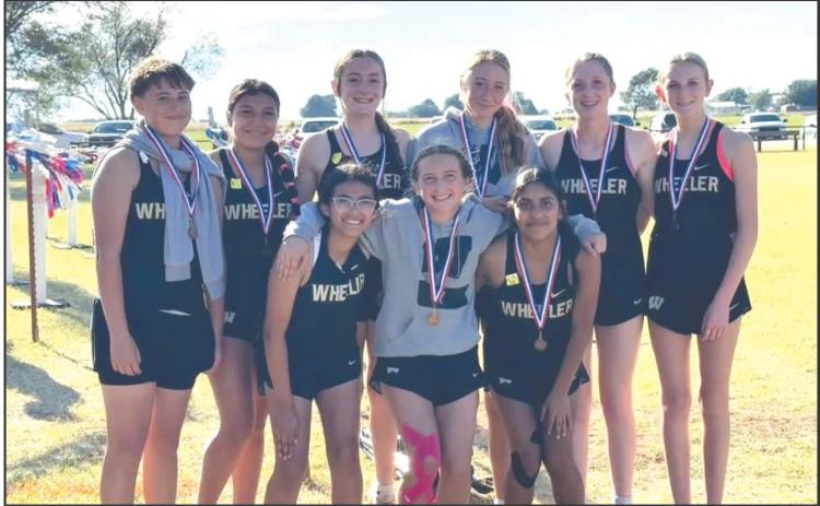 Wheeler Jr. High Lady Colts placed 3rd at the District Cross Country meet at the Britt Complex in Wheeler. (Courtesy Photo)