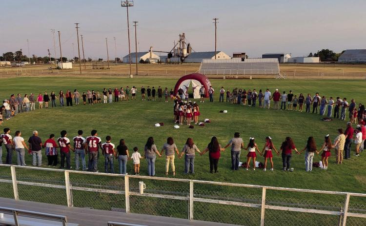 The Hart community comes together as one to celebrate the Longhorns and Ladyhorns as they prepare for the upcoming school year. The community gathered to show school pride, honor the Hart ISD alma mater, and lift up students, coaches, teachers and staff in prayer as they begin a new school year.