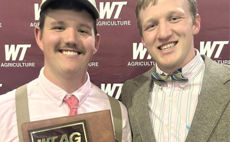 WTAMU Dayson Schacher, graduate from Nazareth, earned the WT.AG Award for Outstanding Senior, Plant, Soil and Science 2025.