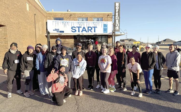 Hereford’s Nazarene Family Church had its first ConXtion 5K Saturday, Jan. 3 called “Freeze the Day.” Proceeds from the event went to help the church’s teens attend youth events all year. Hereford ISD coach Jose Huerta came in first place. (Courtesy photo)