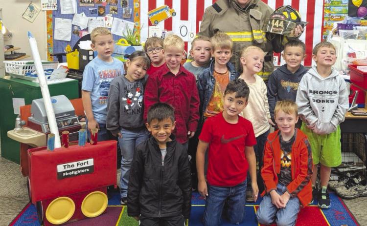 Ms. Sallie was the guest reader for Pre-K, K, and 1st for fire safety week! The kids were very excited to see her! (Courtesy Photo)