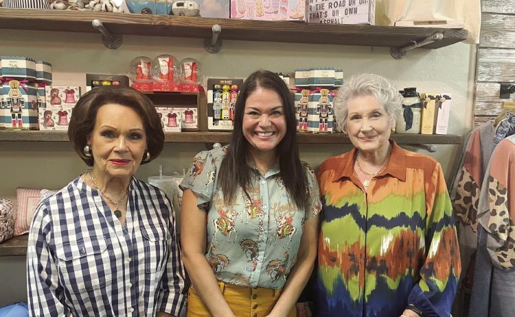 La Madre Mia study club was at Creative Chaos, a business on Main Street, on November 13 with co-hostesses Glenda Marcum and Mysedia Smith. Business owner Adriana Stowers was the guest speaker for the club’s meeting. Pictured left to right are Glenda Marcum, Adriana Stowers and Mysedia Smith. Courtesy Photo/Kristen Hicks