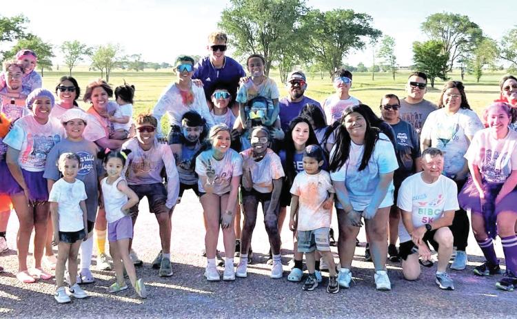 The Dimmitt Athletic Booster Club ended the school year with their 2nd Annual End of School Color Run complete with bright powder, costumes, an array of age groups and a lot of fun. Steven McDaniel, participant, was among the runners, making the run in Castro County his 236th Texas county to run in. His goal is to finish 18 more runs to finish all 254. Up next for the DABC is the 1st Annual DABC Basketball Tournament with coed teams on June 8.