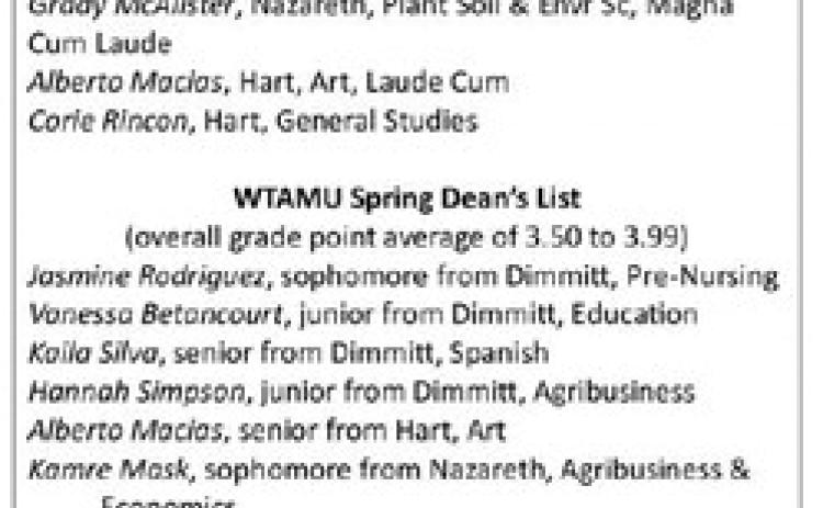 WTAMU graduates 1,129 students