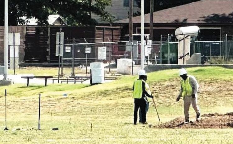City splash park construction underway
