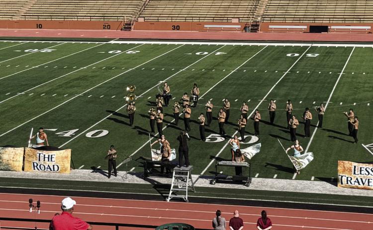 Fightin’ Hornet Band competed in the UIL Regional Marching Contest and receiving an Excellent ll Rating at the UIL Region Marching Contest