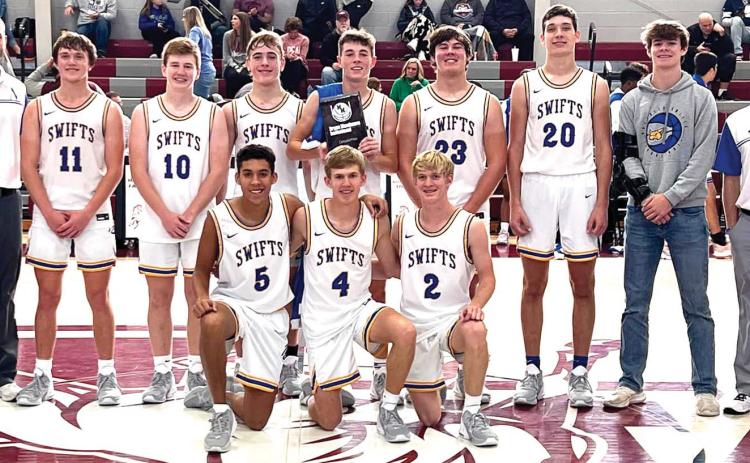 The Nazareth Swifts competed at the Martin’s Mill’s Bryan Mewbourn Invitational this past weekend and came home with a Consolation title, winning three of four games at the tourney: Grapeland 50 – Naz 45 (L); Naz 40 (W) - West Rusk 35; Naz 59 (W)- Redwater 38; Consolation game – Naz 45 (W) 45 – Tatum 34.