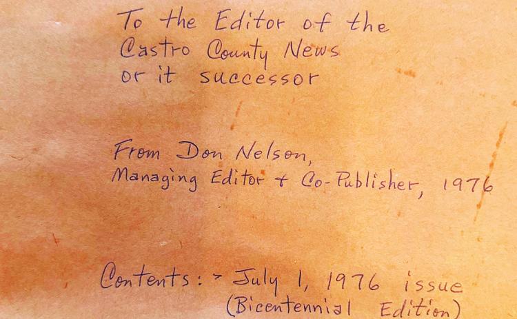 Time capsule reveals letter from CCN publisher Nelson