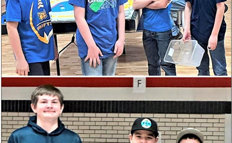 Two Castro County 4-H Robotics Teams competed in the Texas Tech GEAR (Get Excited About Robotics) 3-run practice contest this past weekend to prepare for the contest on April 13. Nazareth Elementary team, the SwiftCatHorns includes team members Bensen Birkenfeld, Sawyer Gibson, Mason Mireles and Griffon Neinstat. The Junior team, the Castro Monkeys, includes Ian Birkenfeld, Copper Ferris, Remington Meador and Jack Wanjura.
