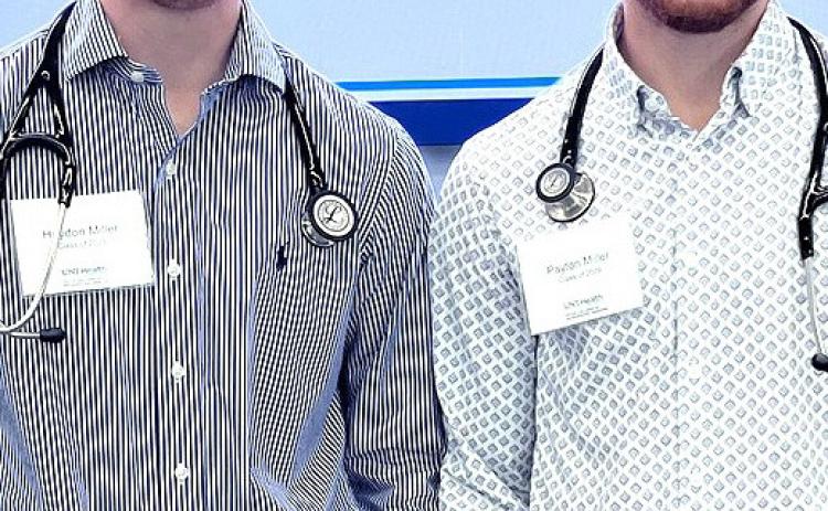 Former DHS grads Haydon and Payton Miller, who currently attend the UNT Health Texas College of Osteopathic Medicine, were among the 230 recipients of new Littman Cardiology IV stethoscopes. The Millers will be graduating in 2029.