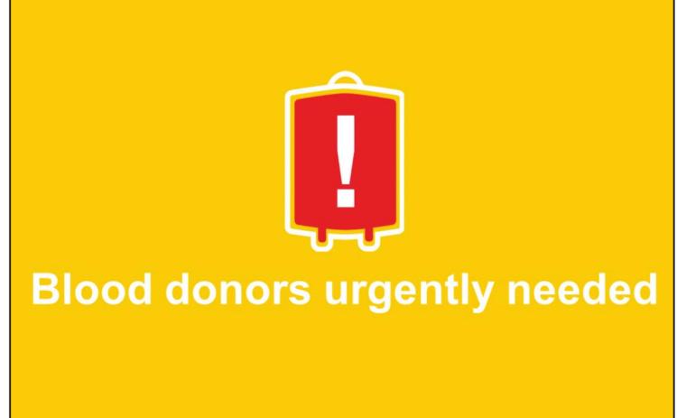 Increased blood usage creates urgent need