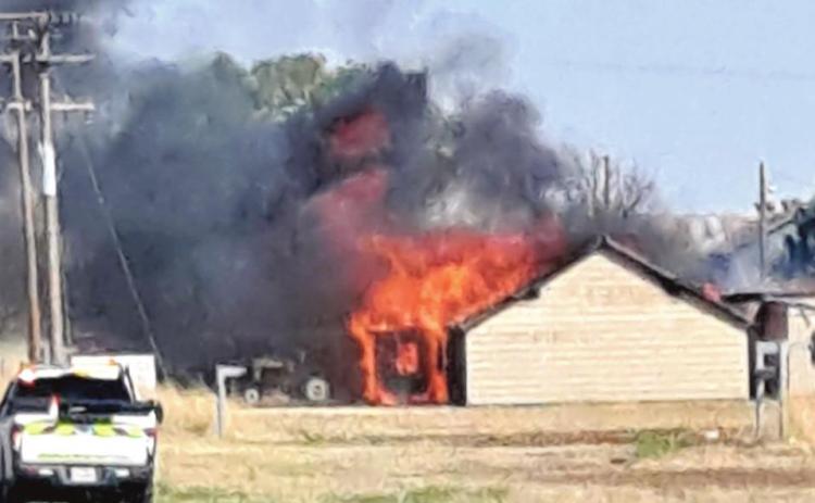 The old Company Store outside Hart burned down after an individual used an incinerator to burn trash.