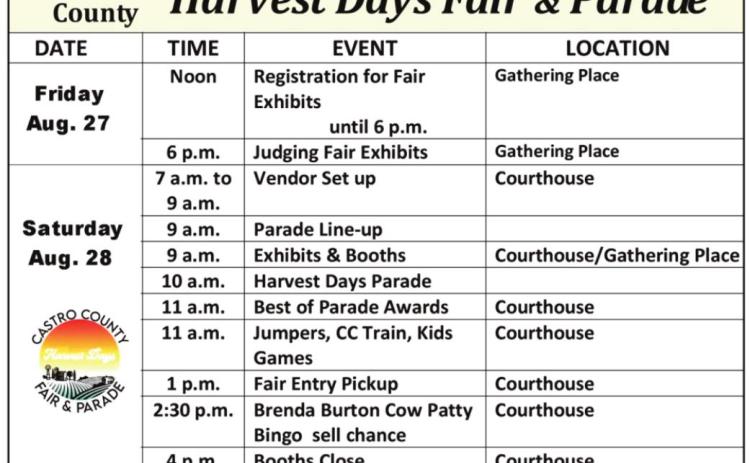 Harvest Days, County Fair fast approaching
